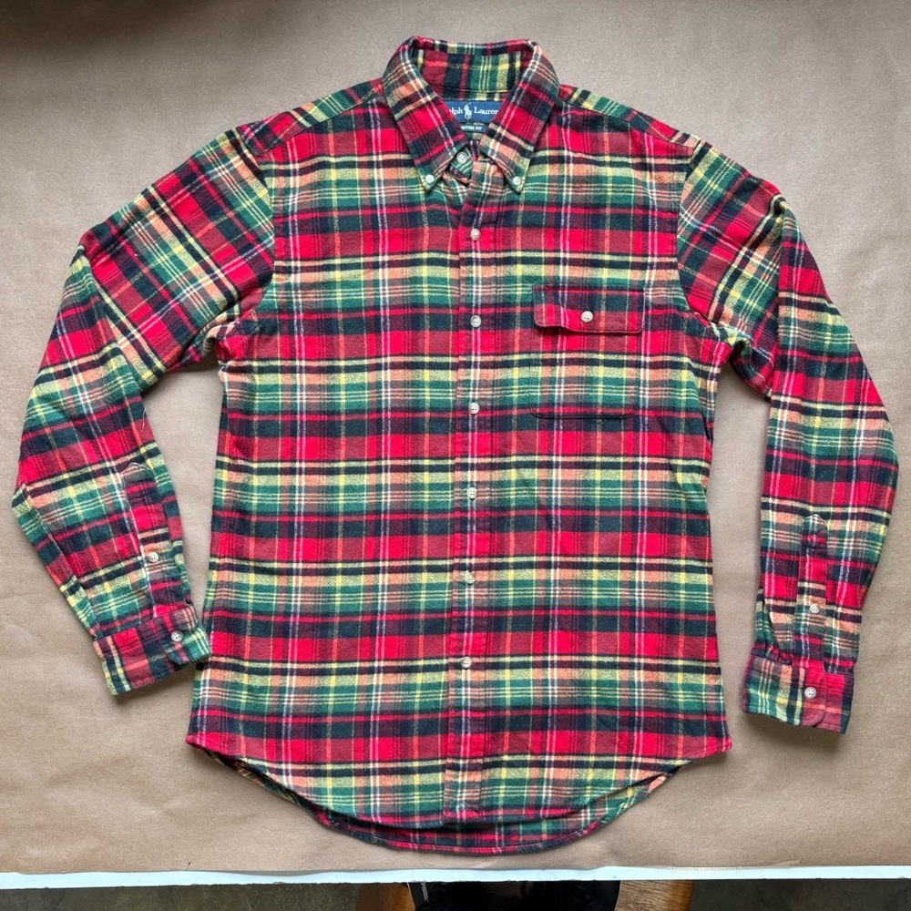 Vintage Ralph Lauren Polo cotton flannel shirt, excellent condition